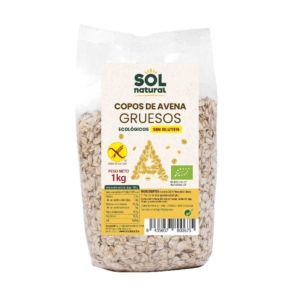 Copos de avena gruesos sin gluten bio 1kg Sol Natural