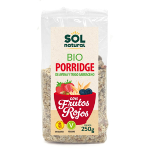 Porridge Frutos rojos avena T.Sarraceno Bio 250g Sol Natural