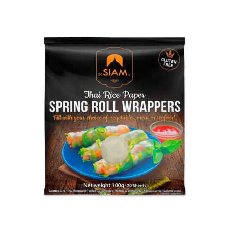 Rollitos de primavera papel de arroz (20 laminas) 100g deSIAM