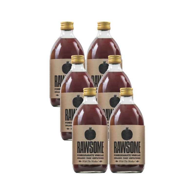 Vinagre de granada sin filtrar bio 6x500ml rawsome