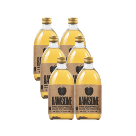 Vinagre de sidra de manzana sin filtrar bio 6x500ml rawsome
