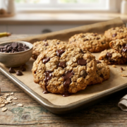 galletas de chocolate y avena sin gluten caseras receta harina arroz plátano veganas