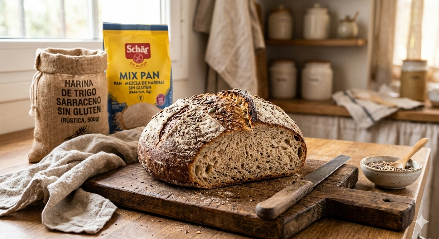 receta de pan de trigo sarraceno sin gluten casero Schär