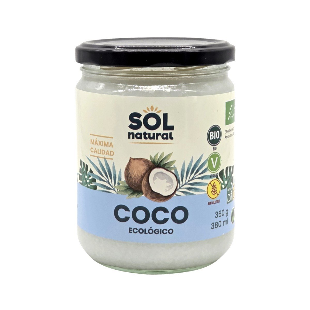 Aceite de coco virgen Bio 380ml Sol Natural
