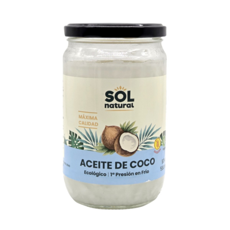 Aceite de coco virgen Bio 580ml Sol natural