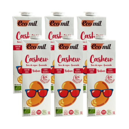 Bebida de Anacardo (cashew) nature sin Azucar Bio 6x1L Ecomil