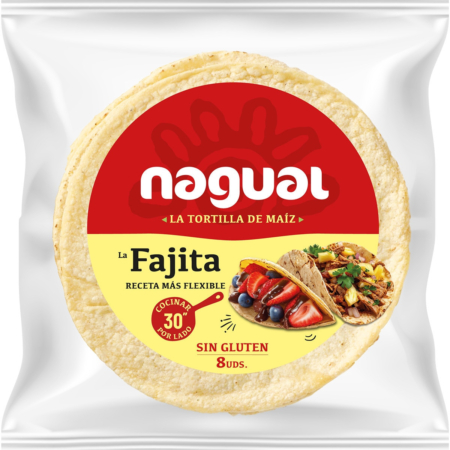 Tortilla de maiz especial Fajita s/g 8 unidades 200g Nagual