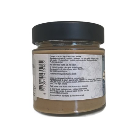 Crema blanca avellanas con menos azucar Bio 200g La Vida Vegan