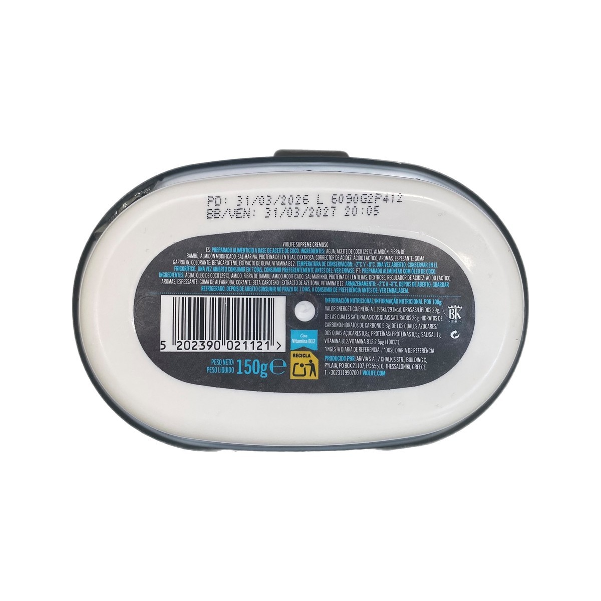 Crema Vegana Cremoso Supreme 150gr Violife
