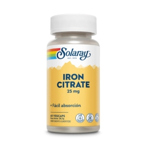 Citrato de Hierro Iron citrate 25mg 60 vcaps Solaray