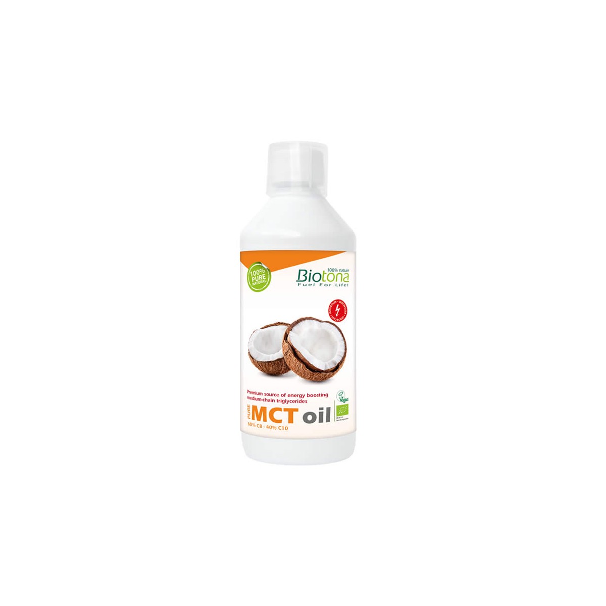 Aceite MCT Puro Coco Vegan Bio 500 ml Biotona