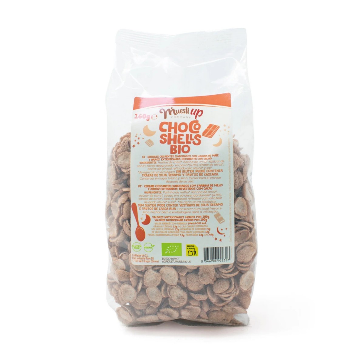 Choco shells sin gluten Bio 160g Muesli Up