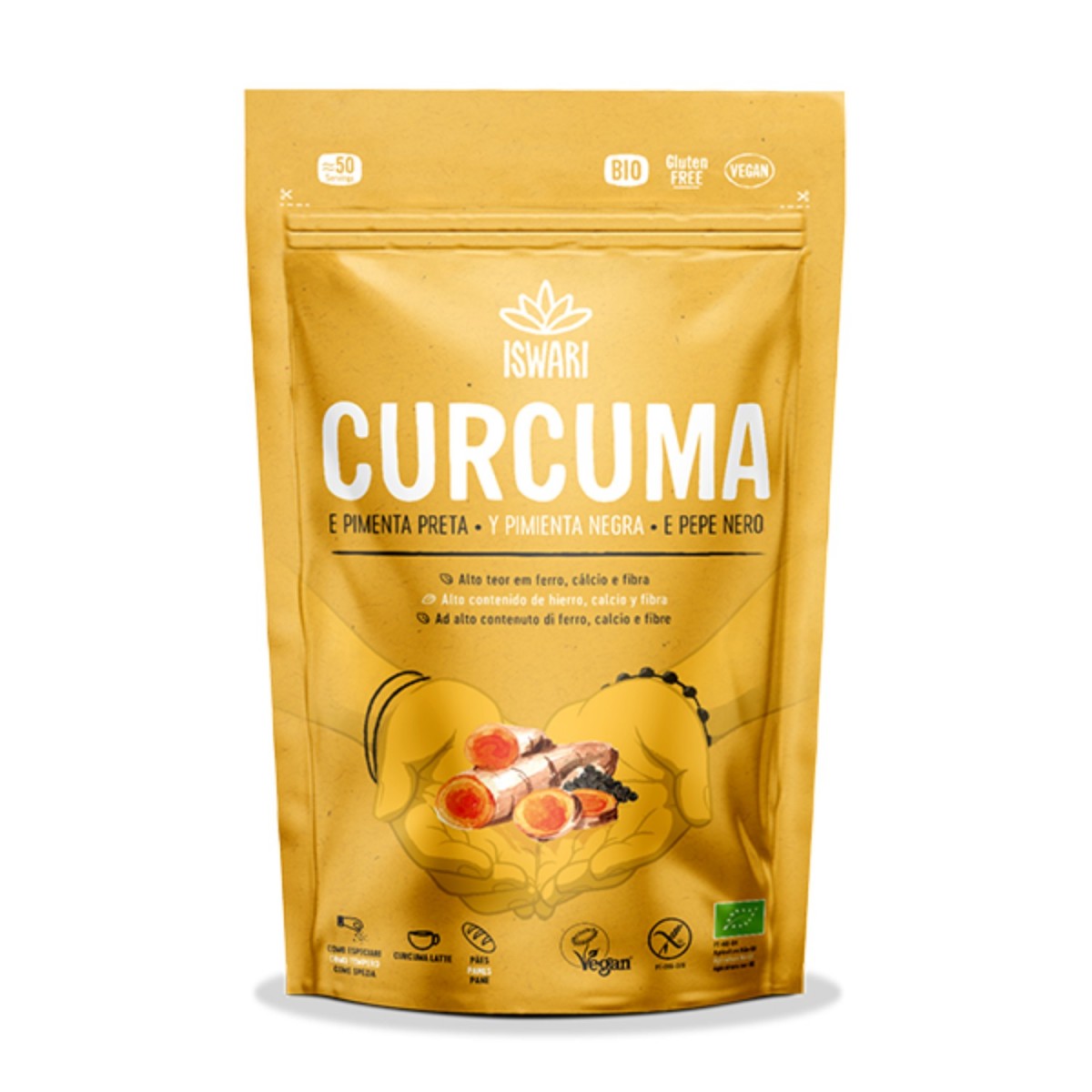 Curcuma & Pimienta Negra Bio 150g Iswari