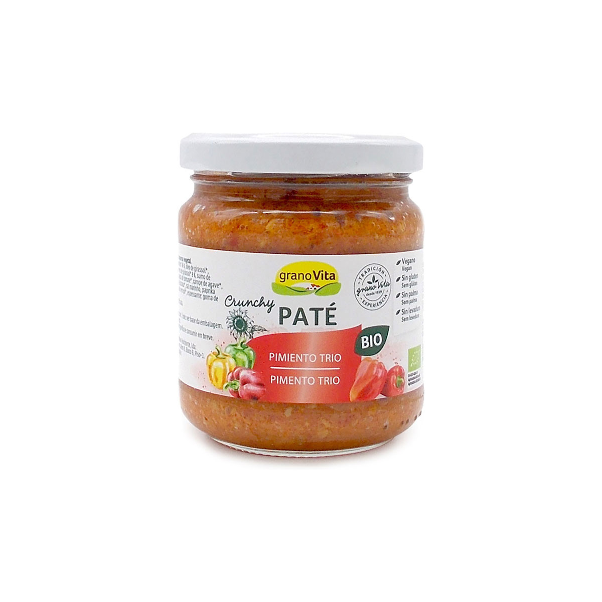 Pate de Pimiento trio Bio cristal 175g Granovita